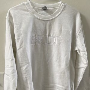 Bride embroidered Crewneck Pullover- Fleece Crewneck